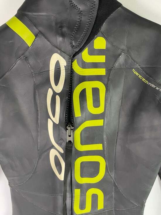 Orca Sonar Triathlon Wetsuit Full Sleeve Yamamoto Neoprene Black/Neon Size 11 - Picture 15 of 16